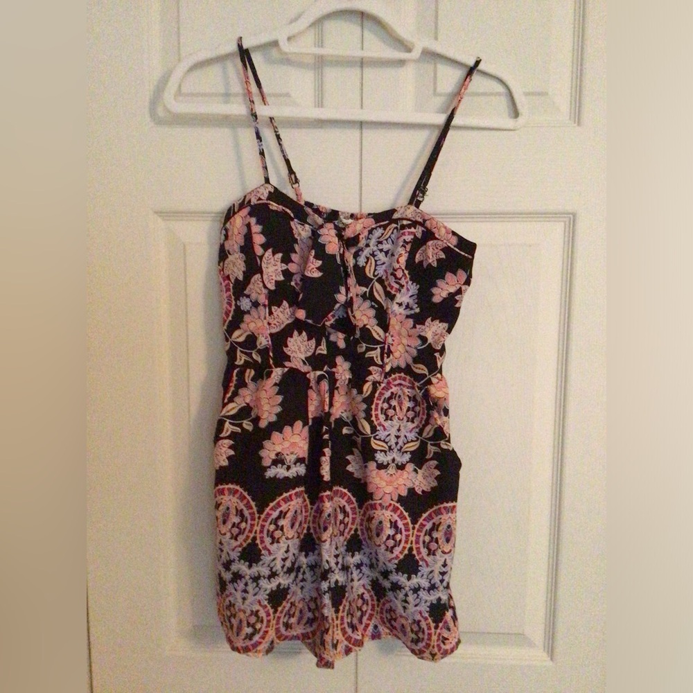 Black Floral Romper